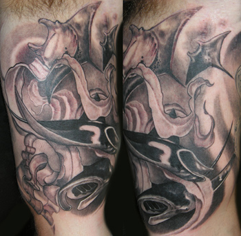 Looking for unique Black and Gray tattoos Tattoos? Manta rays