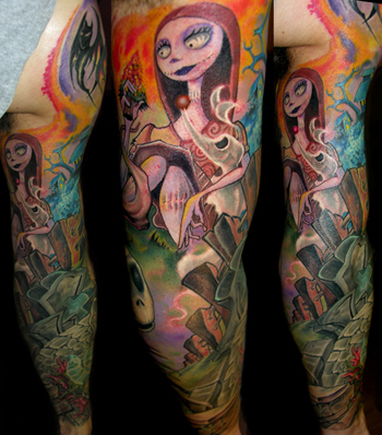 Looking for unique Color tattoos Tattoos? Nightmare sleeve inner 
arm