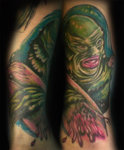 Tattooed Heart Studios : Tattoos : Johnny Love : creature from the black  lagoon by johnny love