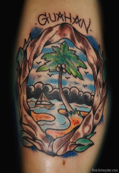 Rob Scheyder - Guam Seal. Large Image. Keyword Galleries: Color Tattoos, 