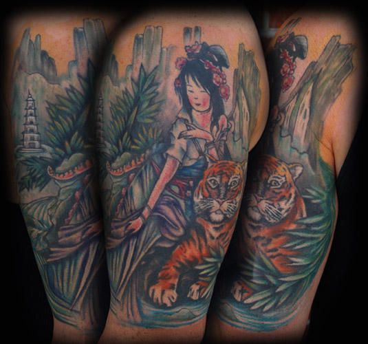 arm tattoos for girls. Sexy Hot Geisha Arm Tattoos