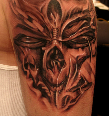 Keyword Galleries: Black and Gray Tattoos, Original Art Tattoos, Skull 
