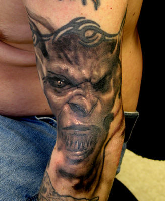 Keyword Galleries: Black and Gray Tattoos, Evil Tattoos, Evil Death Tattoos, 