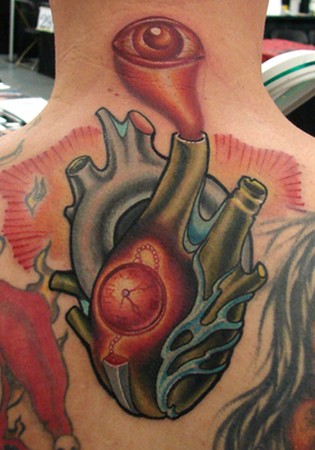 Looking for unique Timmy B Tattoos? Heart and clock action