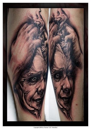 Keyword Galleries Black and Gray Tattoos Evil Tattoos Custom Tattoos