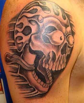 Tattoos North Carolina Flying Skull click to view large image