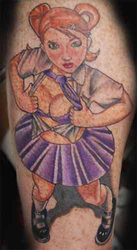 Mike Pace - Pekar Pin-up. Large Image. Keyword Galleries: Color Tattoos, 