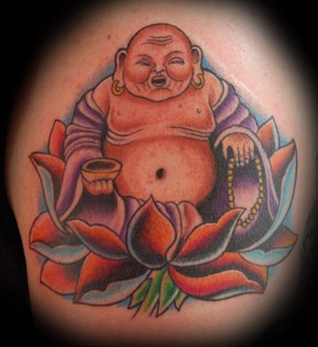 buddha tattoos. girl with uddha tattoo