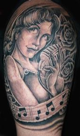 musical tattoo. Mario Bell - Musical Girl