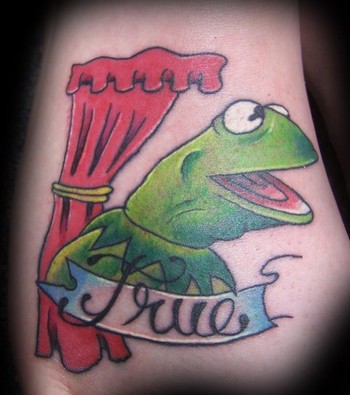 frogs tattoos. kermit the frog tattoo