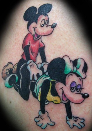 Terminator Mickey Mouse tattoo via greatwhitesnark.com