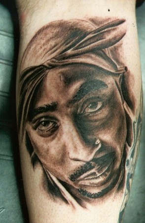 Comments: super fun realistic tattoo of 2pac Shaker.. Ty McEwen -