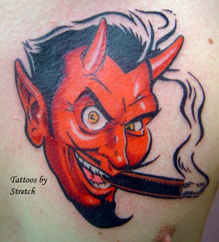 cartoon devil tattoos. Stretch - Coop Devil