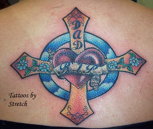rip tattoo. Religious Cross Tattoos,