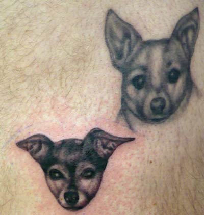 < previous | next > Looking for unique Tattoos? Dog portrait tattoo