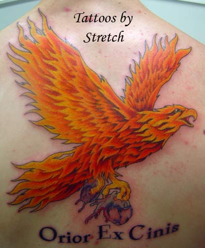Stretch Phoenix Tattoo Large Image Leave Comment Placement Back