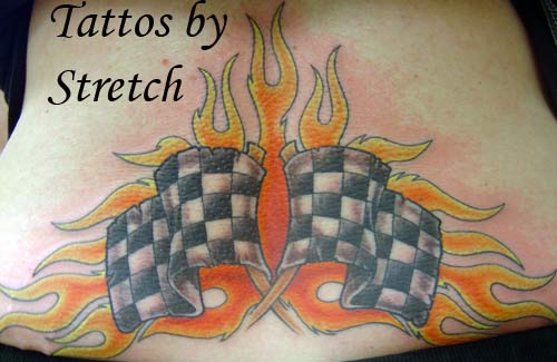racing tattoos. Stretch - Racing Flags
