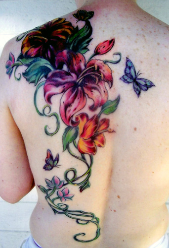 Color Tattoos Floral