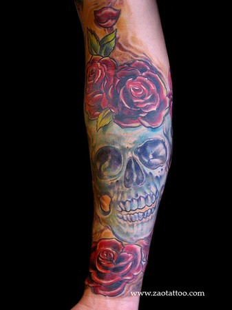 roses tattoo. Skull and Roses Tattoo