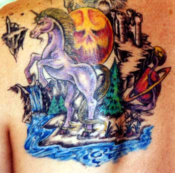 Tattoo Galleries: Unicorn Tattoo Design