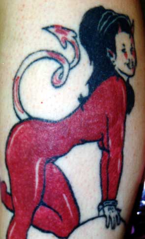 Really bad tattoo - Devil Woman Leave Comment