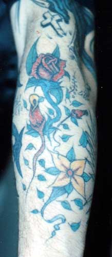 Traditional With Flower American Tattoo