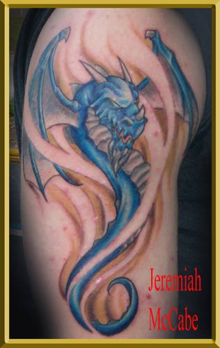 Blue Dragon. Placement: Arm Comments: Slightly anime inspired piece, 