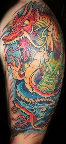 Why the Permanent Tattoo Colors Fade Dragon