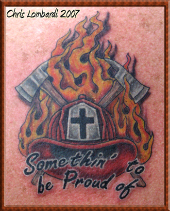 Firefighter Tattoos on Images Custom Tattoo   Tattoos   Chris Lombardi   Firefighter Pride