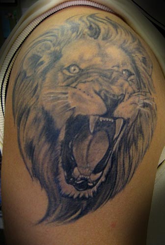 This is a healed pic of this piece It was the clients first tattoo