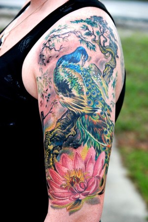 Keyword Galleries: Color Tattoos, Traditional Asian Tattoos, Flower Tattoos, 