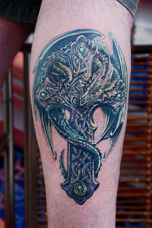 celtic dragon tattoos for men