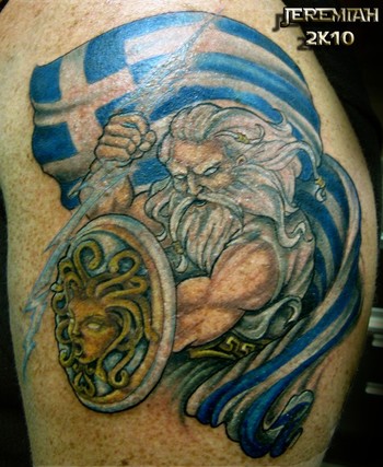 zeus tattoos. Jeremiah McCabe - Zeus Tattoo!