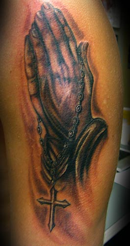  Myth Tattoos, Spiritual Tattoos. Jeremiah McCabe - Praying Hands