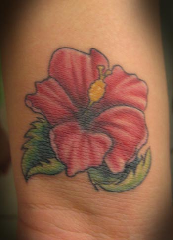 hibiscus tattoo, flower tattoo