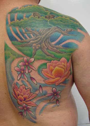 Bonsai Tree Tattoo Session one.jpg. Looking for unique Oddities tattoos 