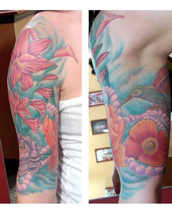Tattoos. Tattoos Flower Vine. floral half sleeve