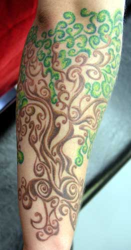 Looking for unique Tattoos? swirly tree