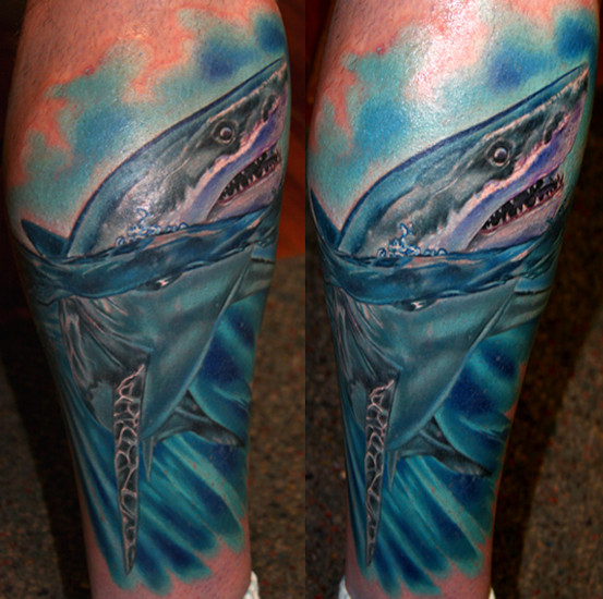 shark tattoo. 2011 Black shark tattoo for