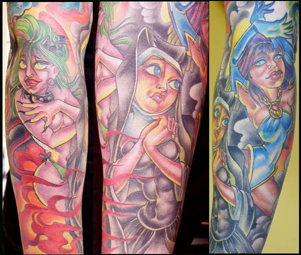 Tattoo Galleries: Good-vs-Evil Tattoo Design