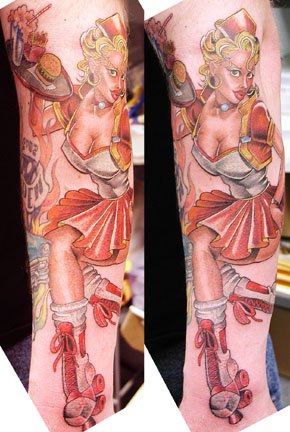 Tattoo Galleries: Car Hop Tattoo Design