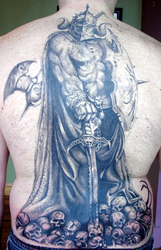 example of the warrior facial tattoos, but by no means the only one.