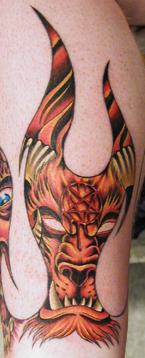 Tattoo Galleries: Flame Demon Tattoo Design