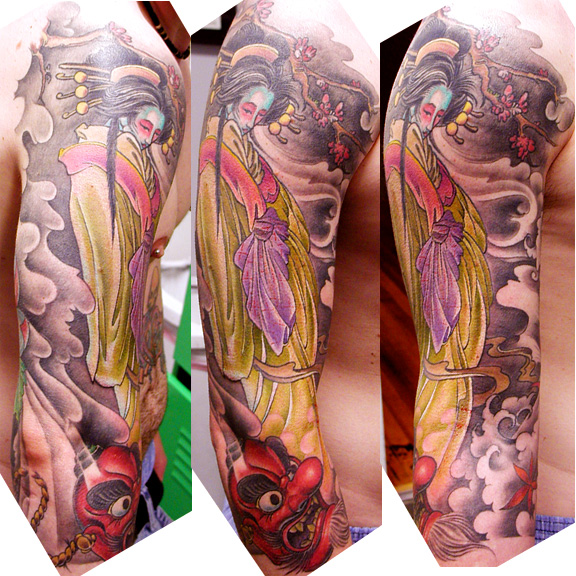 Tattoo Galleries Geisha Ghost Tattoo Design