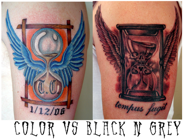 color vs black and grey : Tattoos :