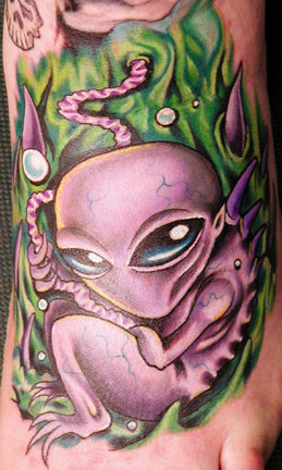 Tattoo Galleries: Lil' Alien Tattoo Design
