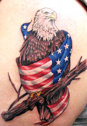 Tattoo Galleries: patriotic eagle Tattoo Design