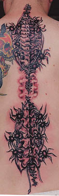Tattoo Galleries: spider spine Tattoo Design