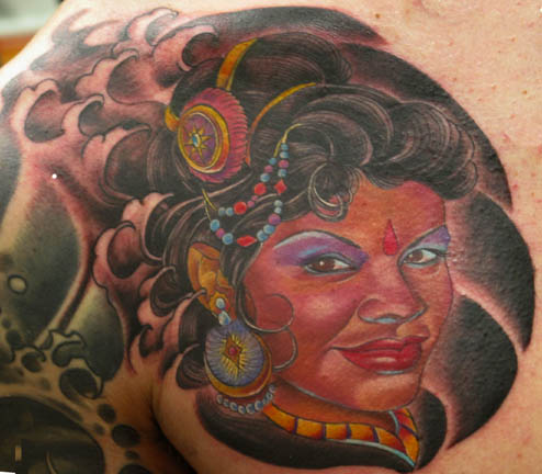Hope Gallery Tattoo : Tattoos : Color : Tibetan Head