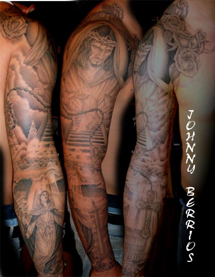 jesus on the cross tattoos. Religious Cross Tattoos